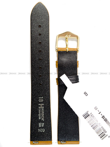 Pasek skórzany do zegarka - Hirsch Camelgrain 01009010-1-18 - 18 mm