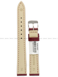 Pasek skórzany do zegarka - Rochet Miami 5411407ST - 14 mm - Bordowy