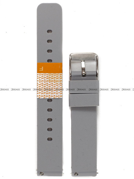 Pasek silikonowy Diloy do zegarka - SBR40.18.7 - 18 mm