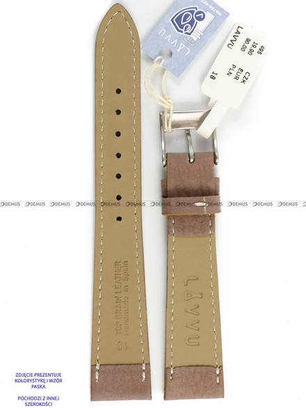 Pasek skórzany do zegarka - LAVVU LSAAC20 - 20 mm