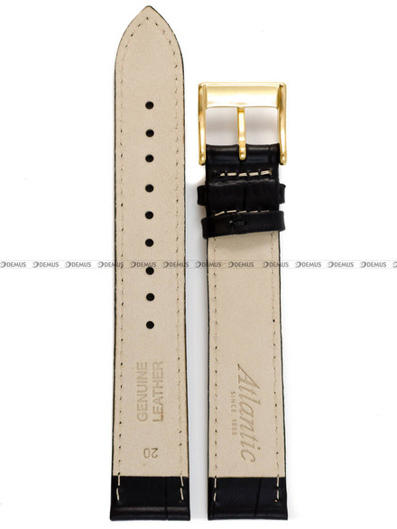 Pasek do zegarka skórzany Atlantic - PA ATL SKORA CZAR KROK-M 20GXL - 20 mm - XL