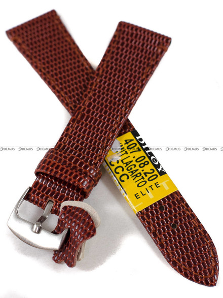 Pasek skórzany do zegarka - Diloy 407.20.8 - 20 mm