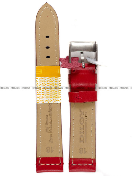 Pasek skórzany do zegarka - Diloy 363.18.6 - 18 mm