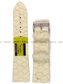 Pasek skórzany do zegarka - Diloy P348.24.17 - 24 mm beżowy