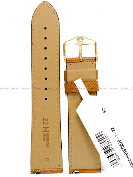 Pasek skórzany do zegarka - Hirsch Giffone 01875070-1-22 - 22 mm - Zwężany 