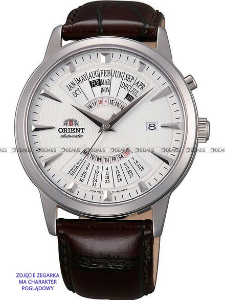 Pasek skórzany do zegarka Orient FEU0A005WH - UDEVHST - 22 mm brązowy