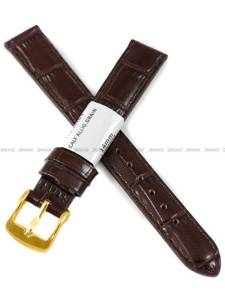 Pasek skórzany do zegarka - Rochet Yaounde 5190403 - 14 mm - Brązowy
