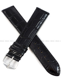 Pasek skórzany do zegarka - Hirsch Louisianalook 03427050-2-20 - 20 mm czarny