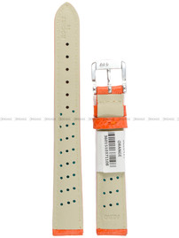 Pasek skórzany do zegarka - Rochet Buffalo 5020419 - 14 mm - Pomarańczowy