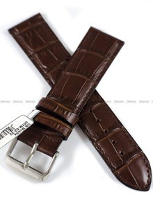 Pasek skórzany do zegarka - Fluco Mokka 207M-02-22 - 22 mm