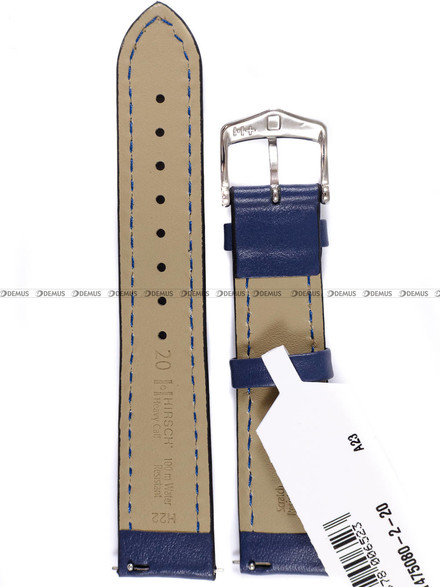 Pasek skórzany do zegarka - Hirsch Heavy Calf 01475080-2-20 - 20 mm