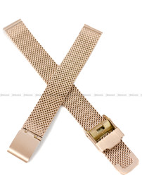 Bransoleta mesh do zegarka - BMRG03.12.Z-SSP - 12 mm - z zabezpieczeniem - różowe złoto