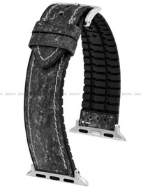 Pasek kauczukowy z adapterem do Apple Watch - Hirsch Stone 0925044050AD-2-22 - 22 mm - Zestaw