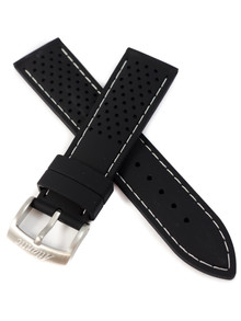 Pasek Poliuretanowy do zegarka Atlantic z serii 87464 - PU-87464-BK/WS-22S - 22 mm