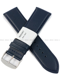 Pasek skórzany do zegarka - Rochet Neptune 7232406 - 24 mm - Niebieski