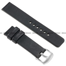 Pasek skórzany do zegarka lub smartwatcha - moVear WQU0S010000SLBM22BK - 22 mm