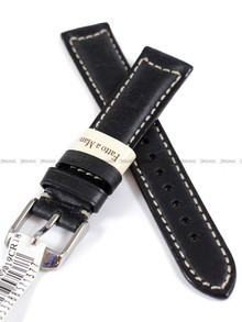 Pasek do zegarka skórzany - Morellato X4273B09019 18 mm czarny