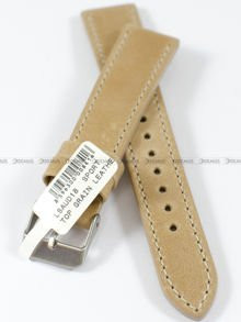 Pasek skórzany do zegarka - LAVVU LSAUD18 - 18 mm brązowy