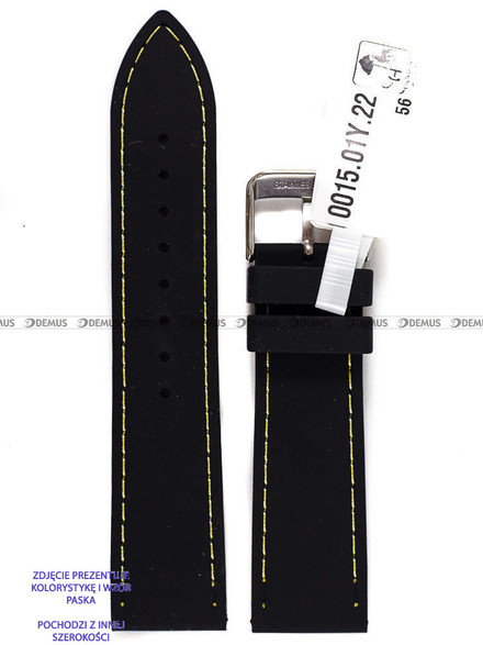 Pasek silikonowy do zegarka - Horido 0015.01Y.18S - 18 mm