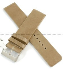 Pasek skórzany do zegarka - LAVVU LSCUF22 - 22 mm beżowy