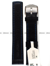 Pasek skórzany do zegarka - Grand Duke XL 02528250-2-22 - 22 mm czarny