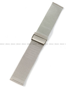 Bransoleta mesh do zegarka - BMS02.24.Z-SSP - 24 mm - z zabezpieczeniem - srebrna