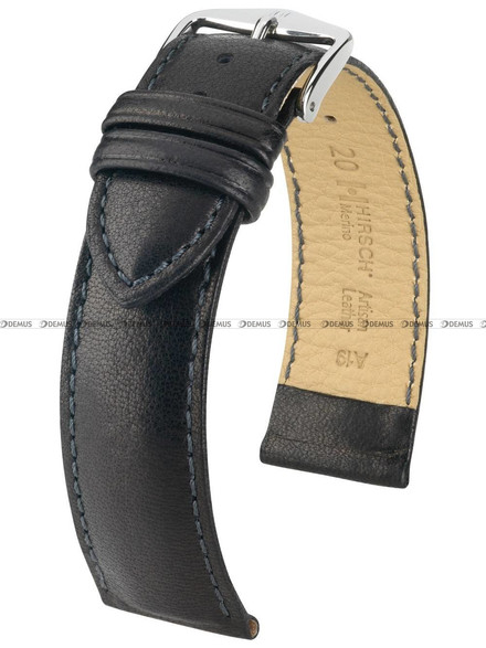 Pasek skórzany do zegarka - Hirsch Merino 01206050-2-22 - 22 mm