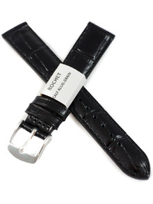 Pasek skórzany do zegarka - Rochet Yaounde 5190501 - 16 mm - Czarny