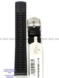 Pasek skórzano-kauczukowy do zegarka - Hirsch Tiger 0915075050-2-24 - 24 mm
