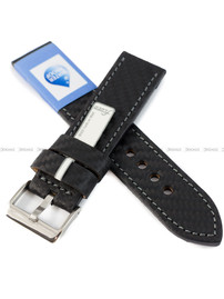 Pasek skórzany do zegarka - Fluco Hydra Carbon 343PANM-01-22 - 22 mm - Wodoodporny