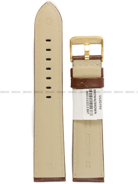 Pasek skórzany do zegarka - Rochet Aviator 5520793 - 20 mm - Brązowy
