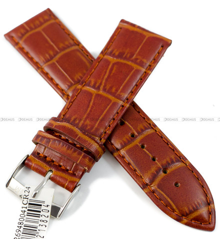 Pasek skórzany do zegarka - Morellato X2269480041 24mm brązowy