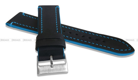 Pasek skórzany do zegarka - LAVVU LSQBB20 - 20 mm - XXL