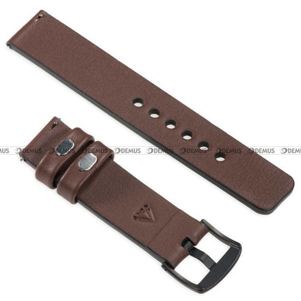 Pasek skórzany do zegarka lub smartwatcha - moVear WQU0S010000BKMM20B1 - 20 mm