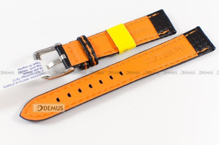 Pasek wodoodporny karbonowy do zegarka - Morellato U3586977886 18mm czarny