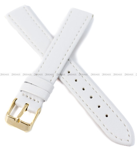 Pasek skórzany do zegarka - Toscana PST-16.7-G - 16 mm biały