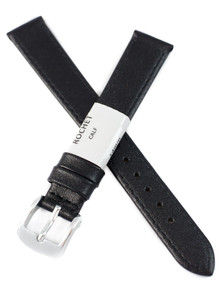 Pasek skórzany do zegarka - Rochet Leeds 6130401 - 14 mm - Czarny