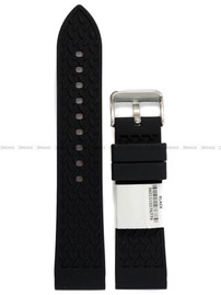 Pasek silikonowy do zegarka - Rochet Birdy 8392201ST - 22 mm - Czarny