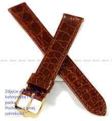 Pasek ze skóry krokodyla do zegarka - Hirsch Genuine Croco 01808070-1-17 - 17 mm