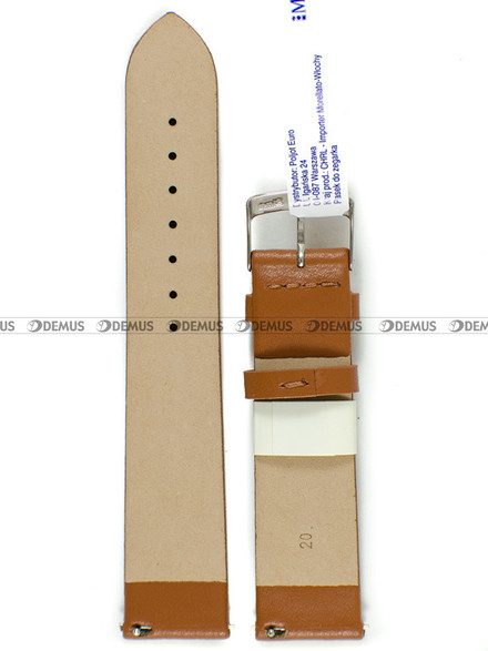 Pasek do zegarka skórzany - Morellato A01X5200875137CR20 20 mm brązowy
