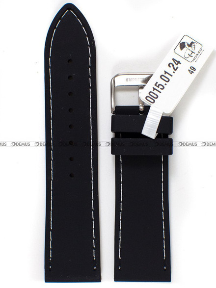 Pasek silikonowy do zegarka - Horido 0015.01W.24S - 24 mm