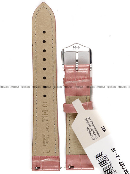Pasek skórzany do zegarka - Hirsch Duke Metallic 01027122-2-18 - 18 mm - M