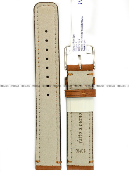 Pasek do zegarka skórzany - Morellato Coubert A01X6021C38041CR18 - 18 mm