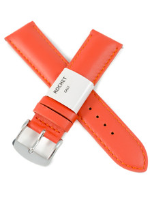 Pasek skórzany do zegarka - Rochet New York 3012019XS - 20 mm - Pomarańczowy