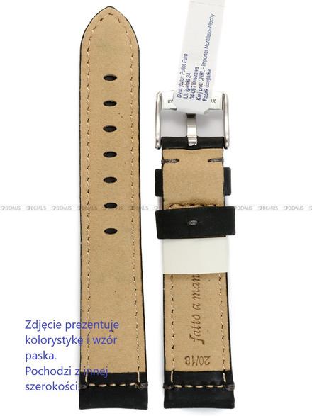 Pasek do zegarka skórzany - Morellato A01X6121D71019ST22 - 22 mm