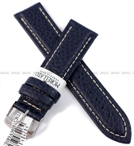 Pasek do zegarka skórzany - Morellato Kuga A01U3689A38061CR22 - 22 mm