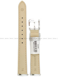 Pasek skórzany do zegarka - Rochet New York by Night 3411492XS - 14 mm - Srebrny