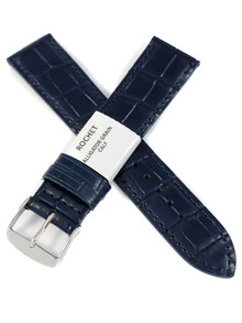 Pasek skórzany do zegarka - Rochet Charleston 5492006ST - 20 mm - Niebieski