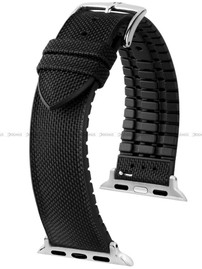 Pasek metariałowo-kauczukowy z adapterem do Apple Watch - Hirsch Arne 0925090050AD-2-22 - 22 mm - Zestaw