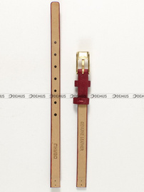 Pasek do zegarków Obaku V129L - V129LGIRR - 6 mm czerwony